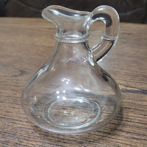 Vintage Anchor Hocking Clear Glass Vinegar/Oil Cruet Bottle Pitcher